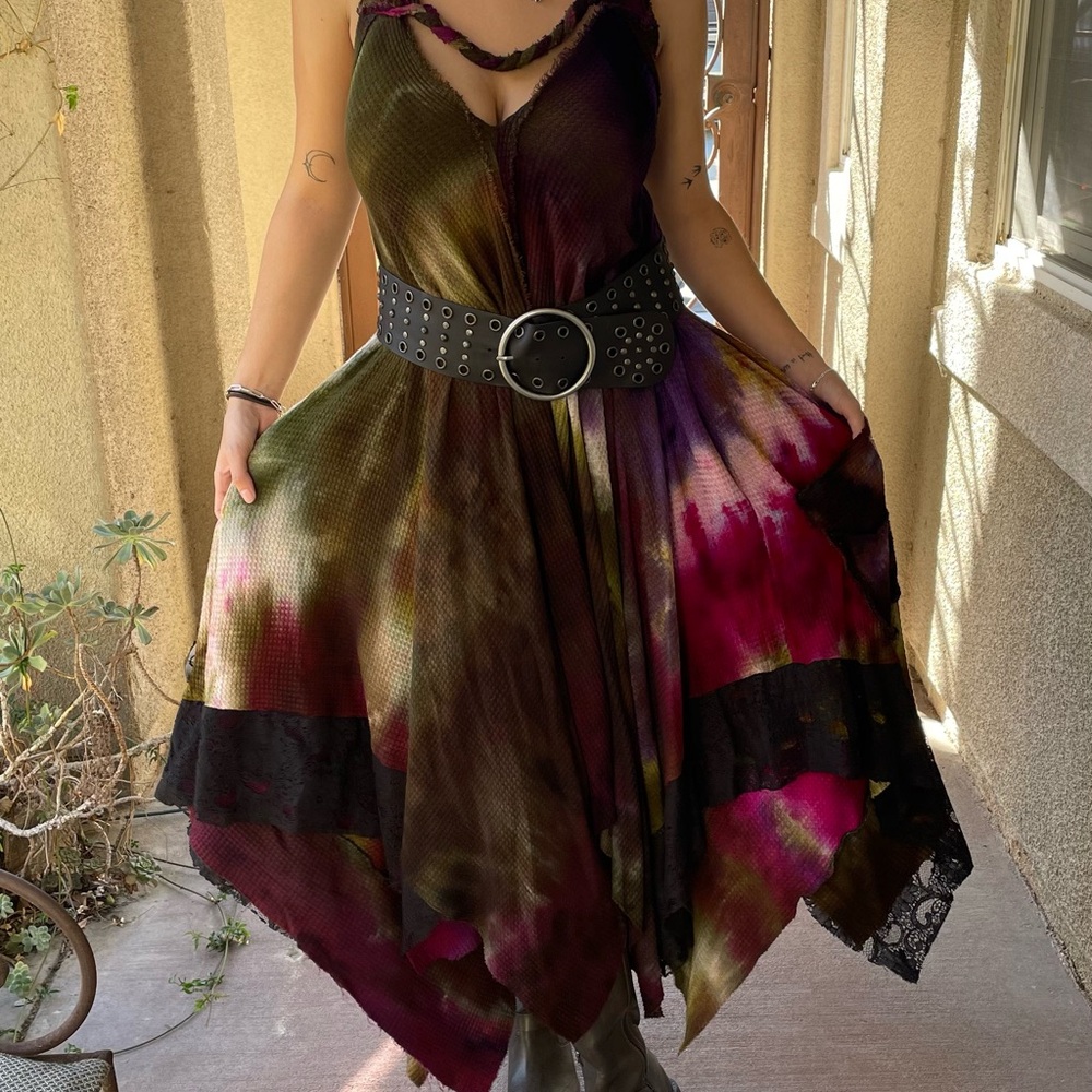 Hagcraft Farm Organic Artisan Tie-Dye Handkerchief Dress
